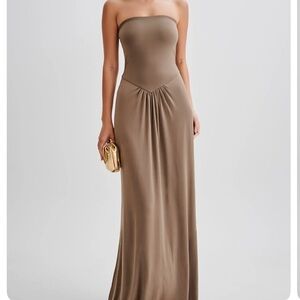 Meshki Ruby Strapless Slinky Maxi Dress